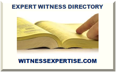 LIST OF EXPERT WITNESSES 2024