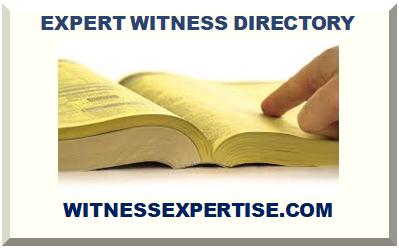 LIST OF EXPERT WITNESSES 2025