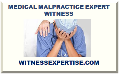 MEDICAL MALPRACTICE EXPERT WITNESS 2022 2023