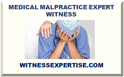 MEDICAL MALPRACTICE EXPERT WITNESS 2025
